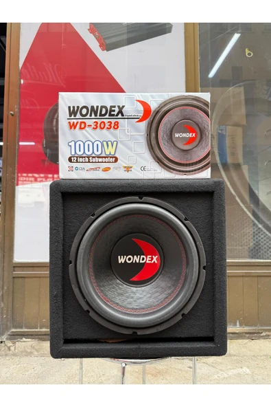 wondex Wd-3038 L Port Mini Kare Kabinli 30 Cm Subwoofer Bas 1000Wat 350W Rms bufır ürün görseli 1
