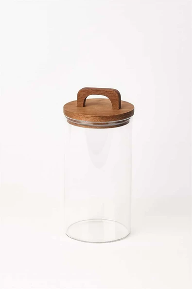 Kavanoz PINTEREST AKASYA KAPAKLI CAM KAVANOZ 900ML ürün görseli 1