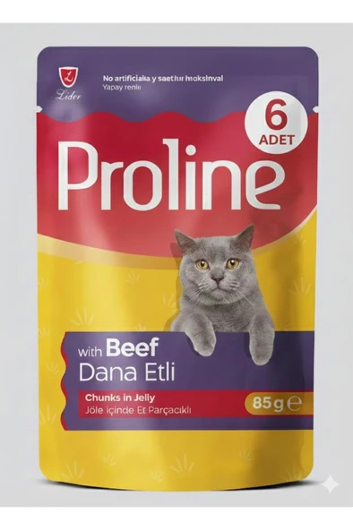 Proline Pouch Dana Etli Yaş Kedi Maması 6 x 85gr ürün görseli 1