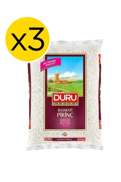 Duru Basmati Pirinç 1 kg x 3 Adet ürün görseli 1