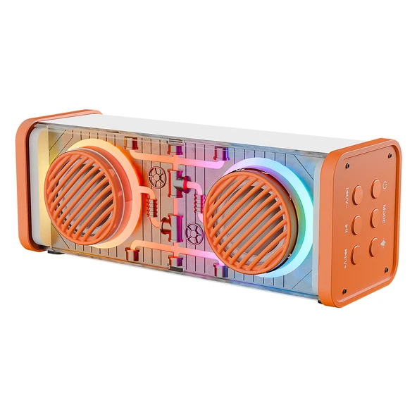 Mikado Md-56Bt Turuncu Beyaz Aux + Usb + Bluetooth Destekli 10W 1500Mah Taşınabilir Speaker ürün görseli 1