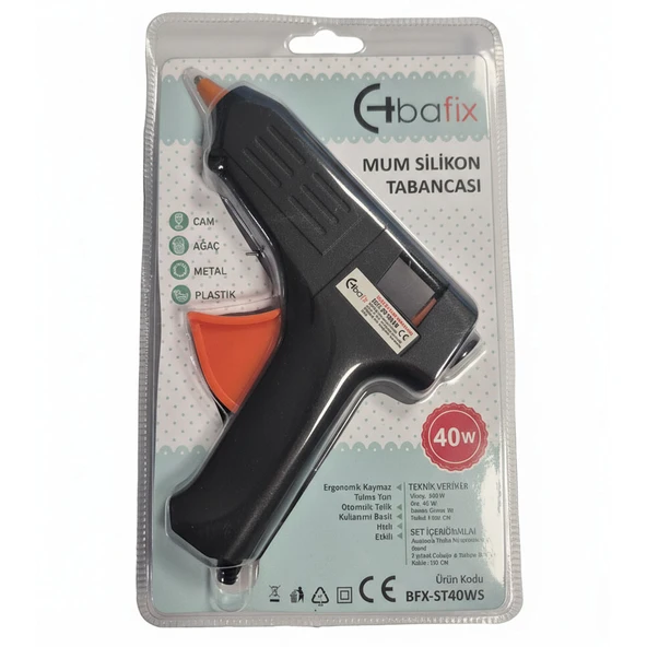 Bafix Mum Silikon Tabancası Siyah 40W ürün görseli 1