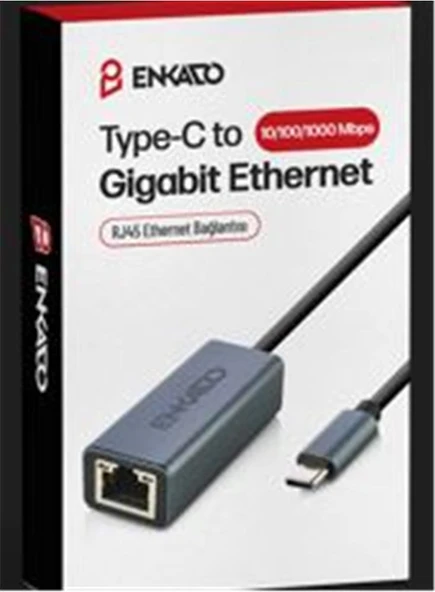 Enkado Ekd-Tp45 Type-C Usb 3,1 To 10-100-1000 Gigabit Ethernet Adaptör ürün görseli 1