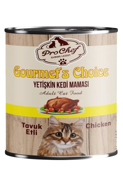 Prochef 16 Adet Gourmet's Choice Yetişkin Kedi Maması | 415 gr Tavuk Etli Konserve Yaş Mama ürün görseli 1