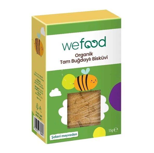 Wefood Organik Kids Tam Buğdaylı Bisküvi 55 Gr ürün görseli 1