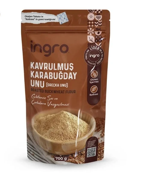 İngro Glutensiz Kavrulmuş Karabuğday Unu (Greçka Unu) 700 Gr ürün görseli 1