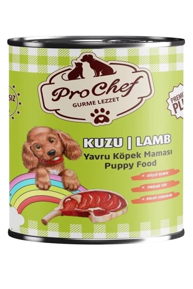 Prochef 16 Adet Premium Plus Yavru Köpek Maması | 415 Gr Kuzu Etli Konserve Yaş Mama ürün görseli 1