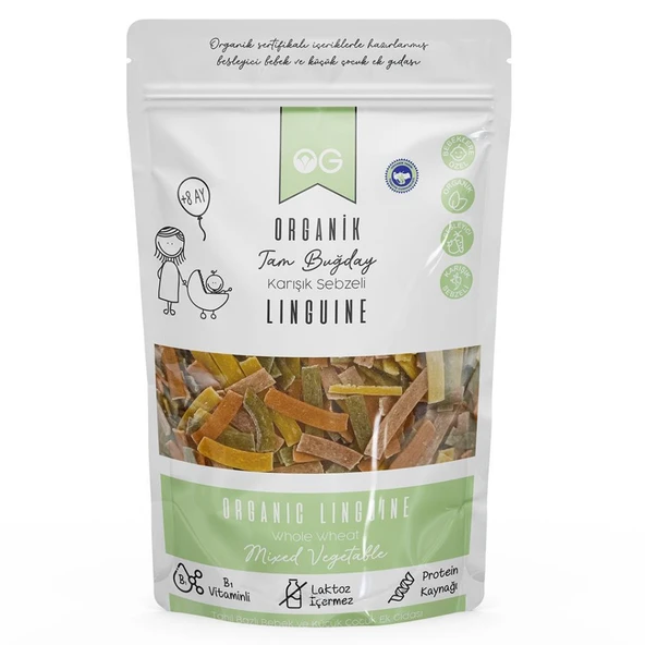 Og Natural Organik Karışık Sebzeli Linguine 200 Gr ürün görseli 1