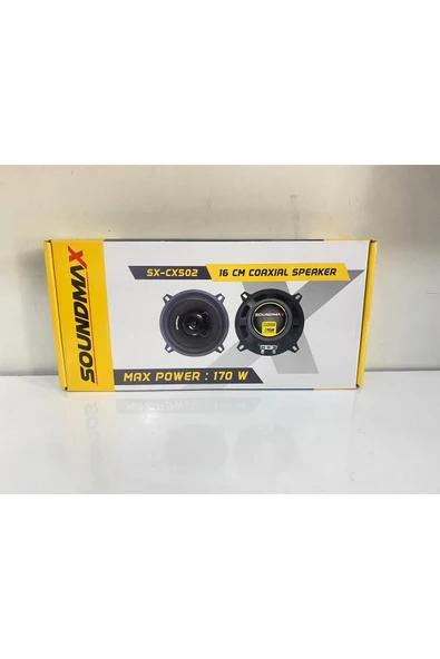 Soundmax SX-CX502 13 CM 170 W KOAKSİYEL HOPARLÖR ürün görseli 1