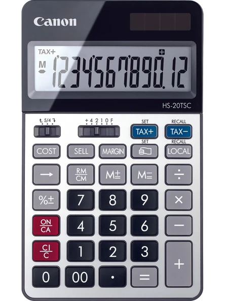 Canon Hs-20 Tsc 12 Hane Metal Kasa Masa Üstü Hesap Makinesi ürün görseli 1