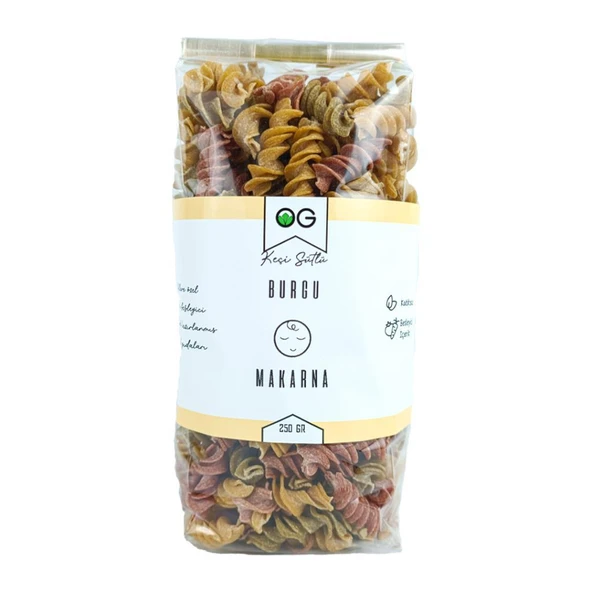 Og Natural Keçi Sütlü Sebzeli Burgu Makarna 250 gr ürün görseli 1