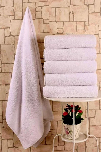 Havlu Otel Grup Banyo Havlusu 6 Adet Pamuk 70x140 Cm Beyaz Yumuşak ürün görseli 1