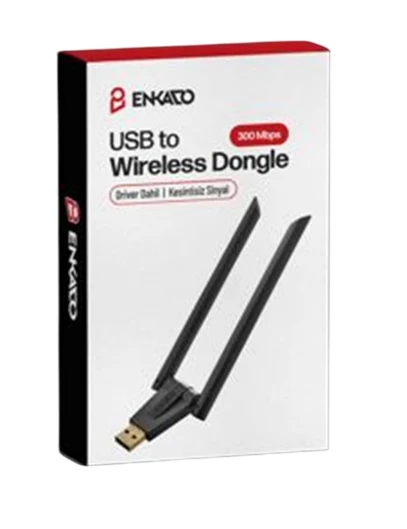 Enkado Ekd-Uw91 Usb To 300 Mbs Çift Antenli Wireless Dongle ürün görseli 1