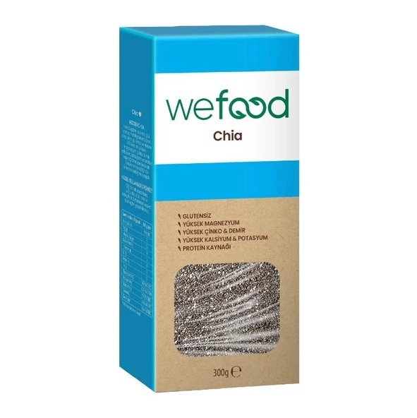 Wefood Siyah Chia 300 Gr Glutensiz ürün görseli 1