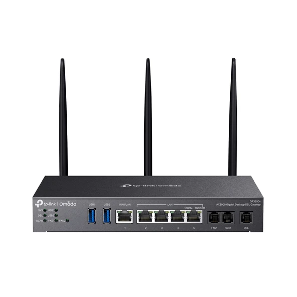 Tp-Link Omada Dr3650V V1 Gateway 1Gbe Wi-Fi 6 2.4 Ghz, 5 Ghz ürün görseli 1
