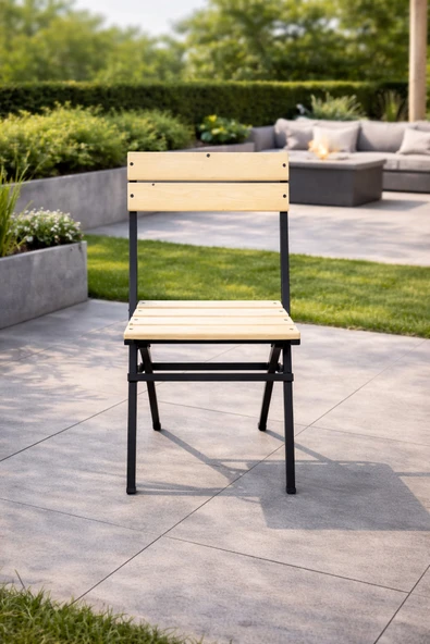 Ecowood Katlanır Sandalye | Balkon Bahçe Kamp - Resim 3