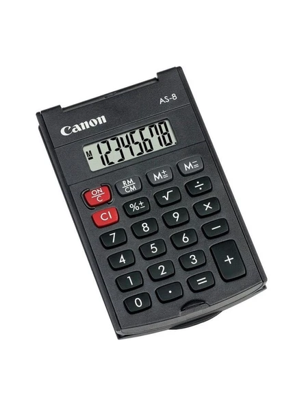 Canon As-8 8 Hane Cep Tipi Kapaklı Hesap Makinesi ürün görseli 1