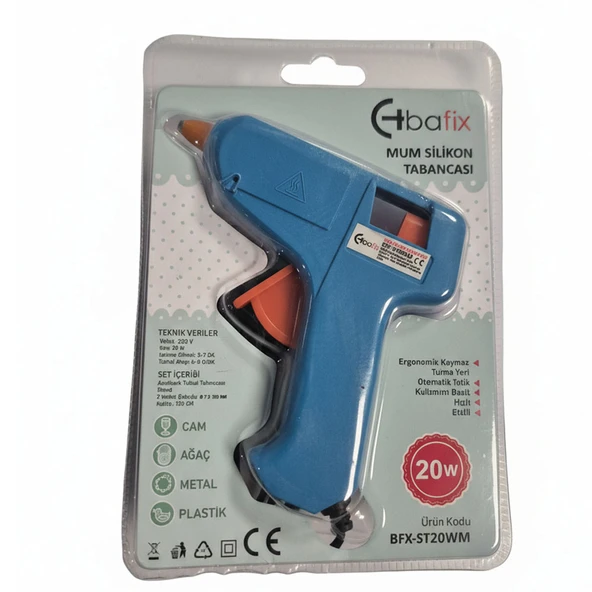 Bafix Mum Silikon Tabancası Mavi 20W ürün görseli 1