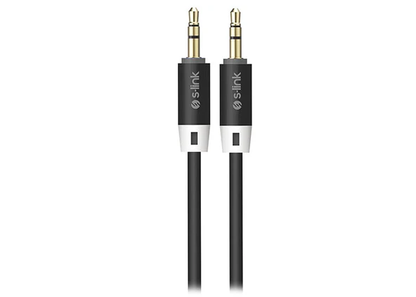 S-Link Sl-Sp70 1 Metre Siyah 3.5Mm Stereo Ses Kablosu ürün görseli 1
