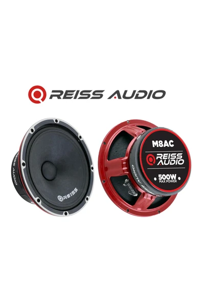 Reiss Audio Rs-M8AC 20cm Tanesi 500wat-250w Rms 20cm Oto Midrange Hoparlör Metal Kapaklı ürün görseli 1