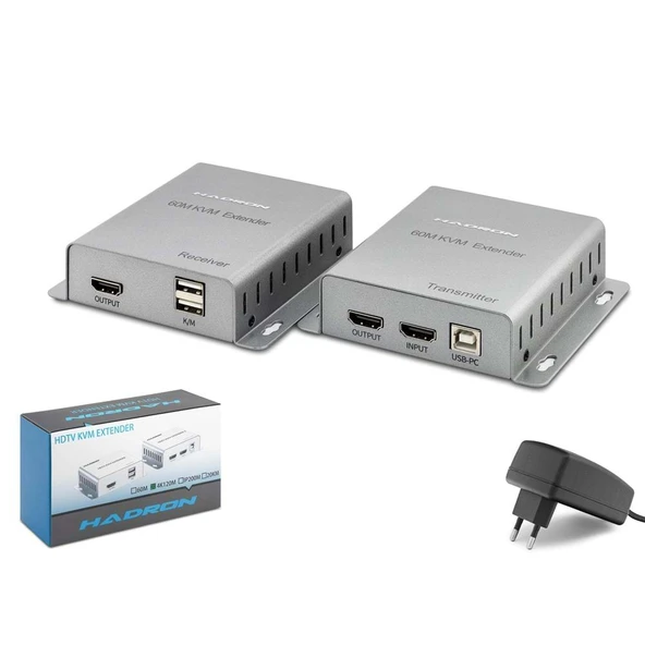 Hadron Hdx1355 Hdmi Kvm Extender 1080P 60M Silver ürün görseli 1