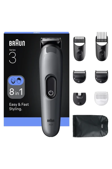 Hepsi Bir Arada Series 3, 8’i 1 arada Tıraş Kiti, Keskin Bıçak, 14 Uzunluk, AIO3540 ürün görseli 1