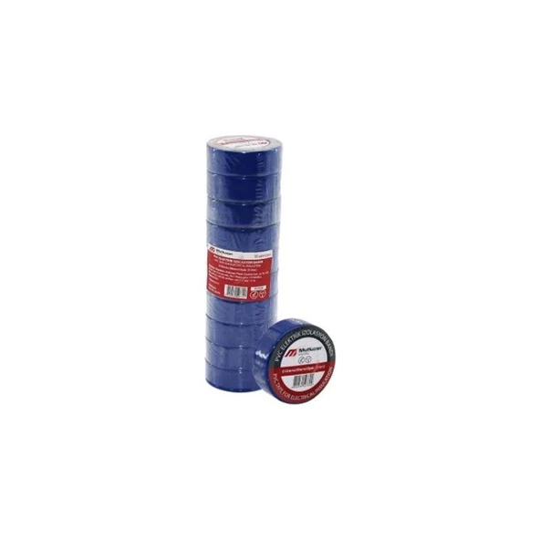 Mutlusan 10-19 İzole Bant Elektrik Bandı Mavi (10 Lu Paket) ürün görseli 1