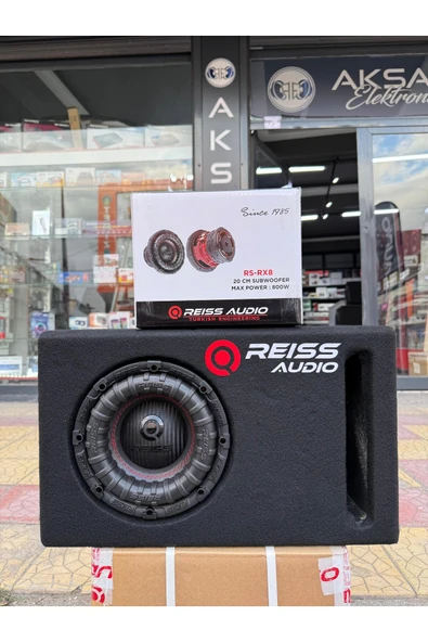 Reiss Audio Rs-RX8 L Port Kabinli 800wat 400 Rms 20cm Subwoofer Bas Çift Bobin ürün görseli 1