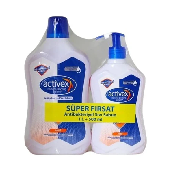 Activex Sıvı Sabun Aktif 1000 - 500 ml ürün görseli 1