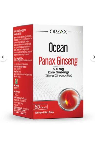 Orzax Panax Ginseng 60 Kapsül ürün görseli 1