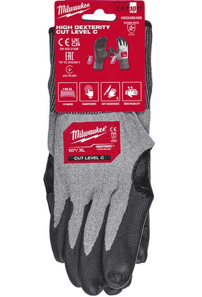 Milwaukee HI-Dex 3.Derece Kesik Korumalı Eldiven 10/XL 4932480499 ürün görseli 1