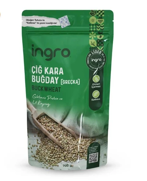 İngro Glutensiz Çiğ Kara Buğday (Greçka) 700 Gr ürün görseli 1