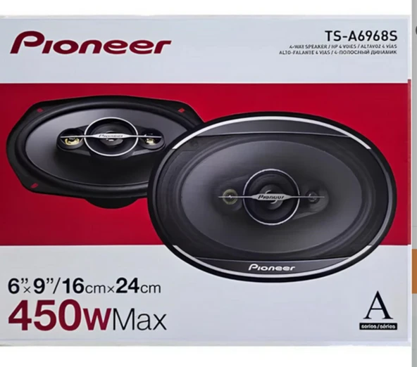 pıoneer ts-a6968s-450w max / 90w rms-6''x9''(16x24cm)-kaliteli-kapaklı oval hoparlör-2025 seri ürün görseli 1