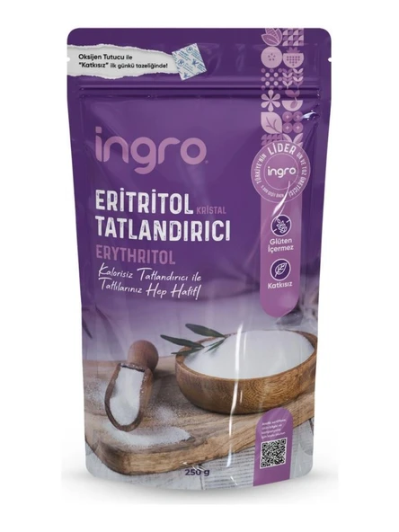 İngro Eritritol Kristal Tatlandırıcı 250 Gr ürün görseli 1