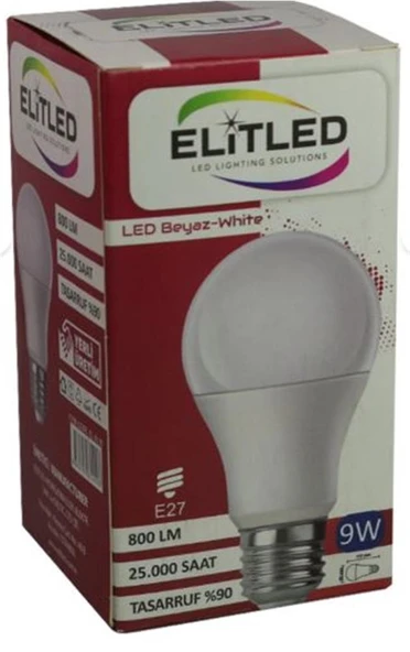 Elitled 9W Beyaz Led Ampul ürün görseli 1