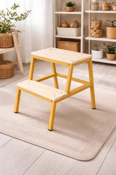 Ecowood Basamaklı Metal Tabure - Resim 2