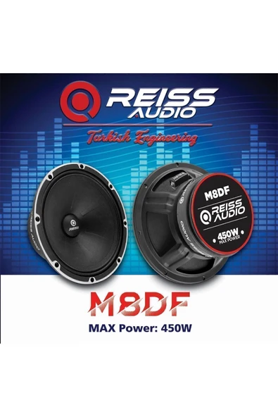REISS AUDIO Rs-m8dfff 20cm Özel Seri Ciftti 900watt 400rms Oto Midrange Iki Adet ürün görseli 1