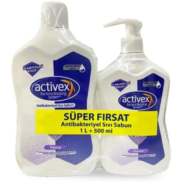Activex Sıvı Sabun (1L+500 Ml) Hassas İkili Set ürün görseli 1