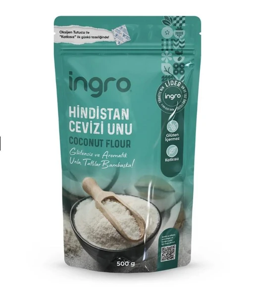 İngro Glutensiz Hindistan Cevizi Unu 500 Gr ürün görseli 1