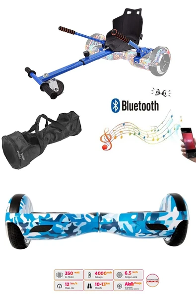 Citymate Elektrikli Kaykay Hoverboard Akıllı Denge 6.5 Inch + HoverKart + Çanta EXTREM PAKET D03 ürün görseli 1