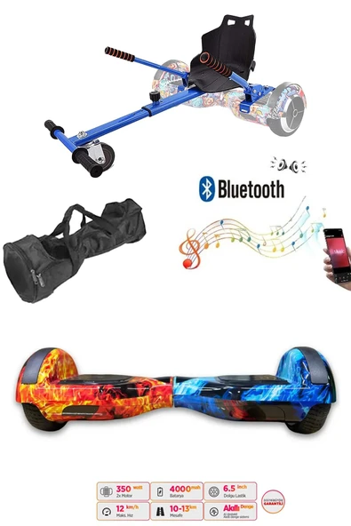 Citymate Elektrikli Kaykay Hoverboard Akıllı Denge 6.5 Inch + HoverKart + Çanta EXTREM PAKET D10 ürün görseli 1