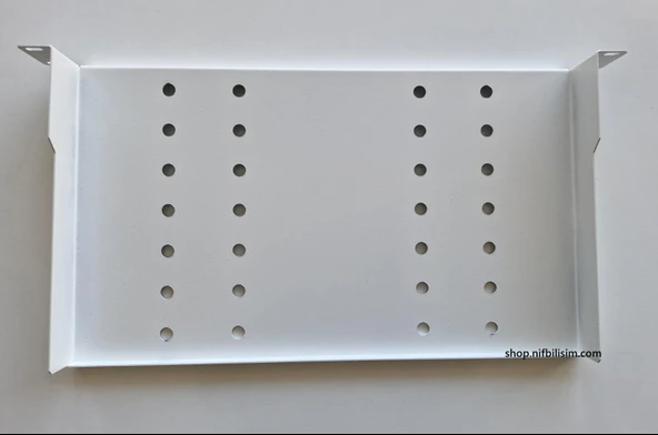 Nif Bilişim 450mm Sabit Raf Rack Kabinet Rafı Soho Kabin Rafı 19'' Kabinet Soho Modem Rafı Vida Somun Dahil ürün görseli 1