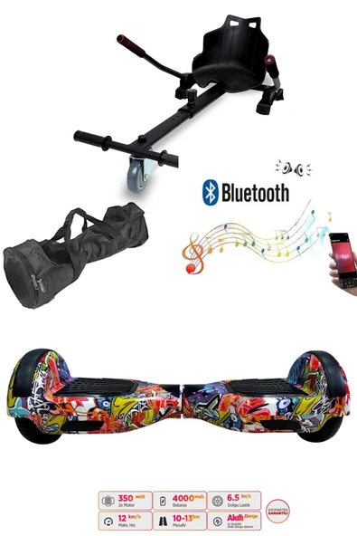 Citymate Elektrikli Kaykay Hoverboard Akıllı Denge 6.5 Inch + HoverKart + Çanta EXTREM PAKET D11 ürün görseli 1