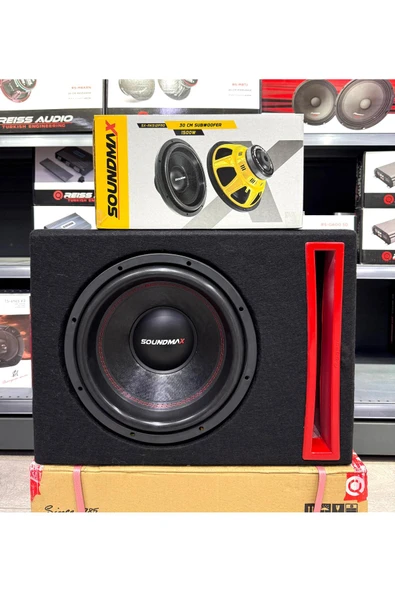 Soundmax Sx-AKS12 Pro L Port Kabinli Profesyonel Pro Seri 1500Wat 400W Rms 30 Cm Subwoofer Bas Aksr ürün görseli 1