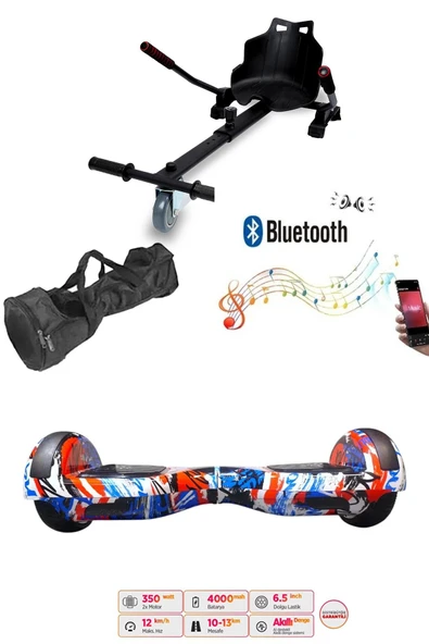 Citymate Elektrikli Kaykay Hoverboard Akıllı Denge 6.5 Inch + HoverKart + Çanta EXTREM PAKET D09 ürün görseli 1