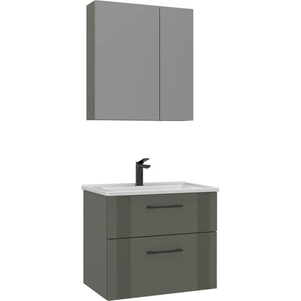 Orka Banyo Dolabı Takım Bari 65 Cm Mat Yeşil ürün görseli 1
