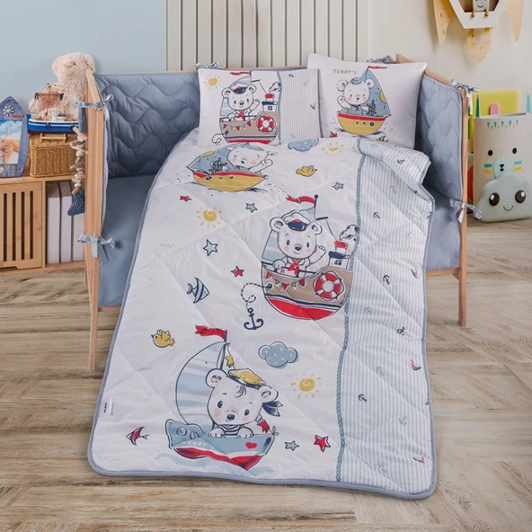 Clasy Bebek Uyku Seti Teddys Mavi ürün görseli 1