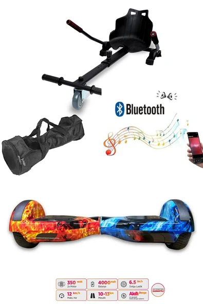 Citymate Elektrikli Kaykay Hoverboard Akıllı Denge 6.5 Inch + HoverKart + Çanta EXTREM PAKET D10 ürün görseli 1