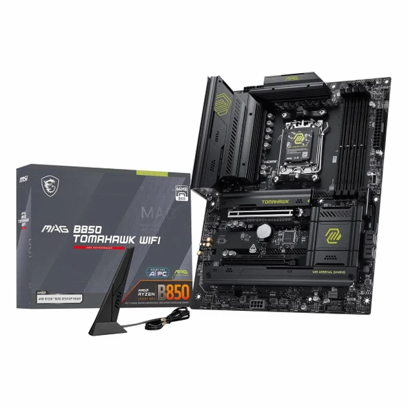 MSI MAG B850 Tomahawk WiFi DDR5 (8200MHz)OC M.2 HDMI/USB-C PCIe 5.0 AM5 ATX Anakart ürün görseli 1
