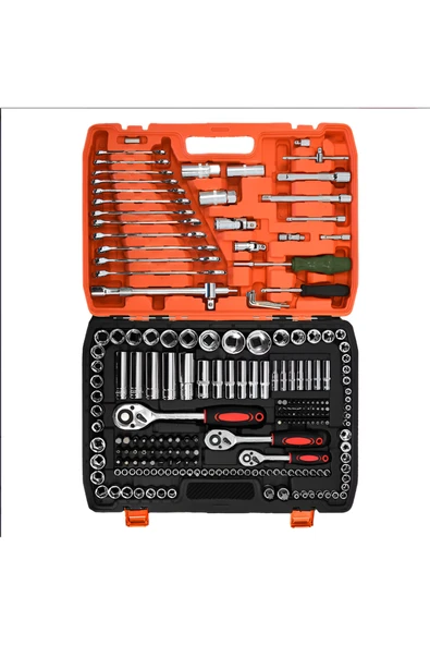 ekinler el aletleri 1/4 Cırcırlı 216 Parça Lokma Anahtar Takımı Oto Tamirci Full Tam Set ürün görseli 1